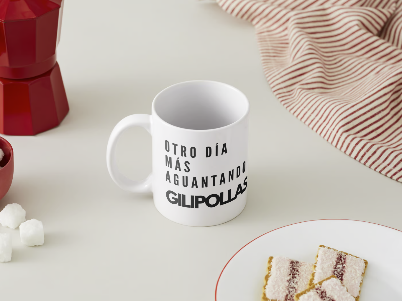 Taza Humor Adulto Otro Día Más Aguantando - Imagen 4
