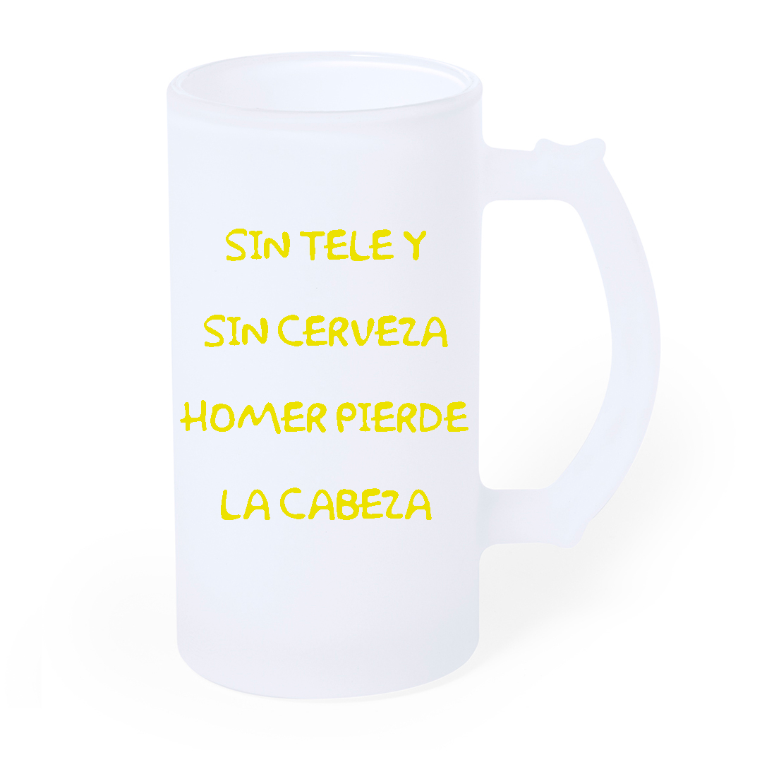 Jarra Cerveza Homer Sin Tele y Sin Cerveza