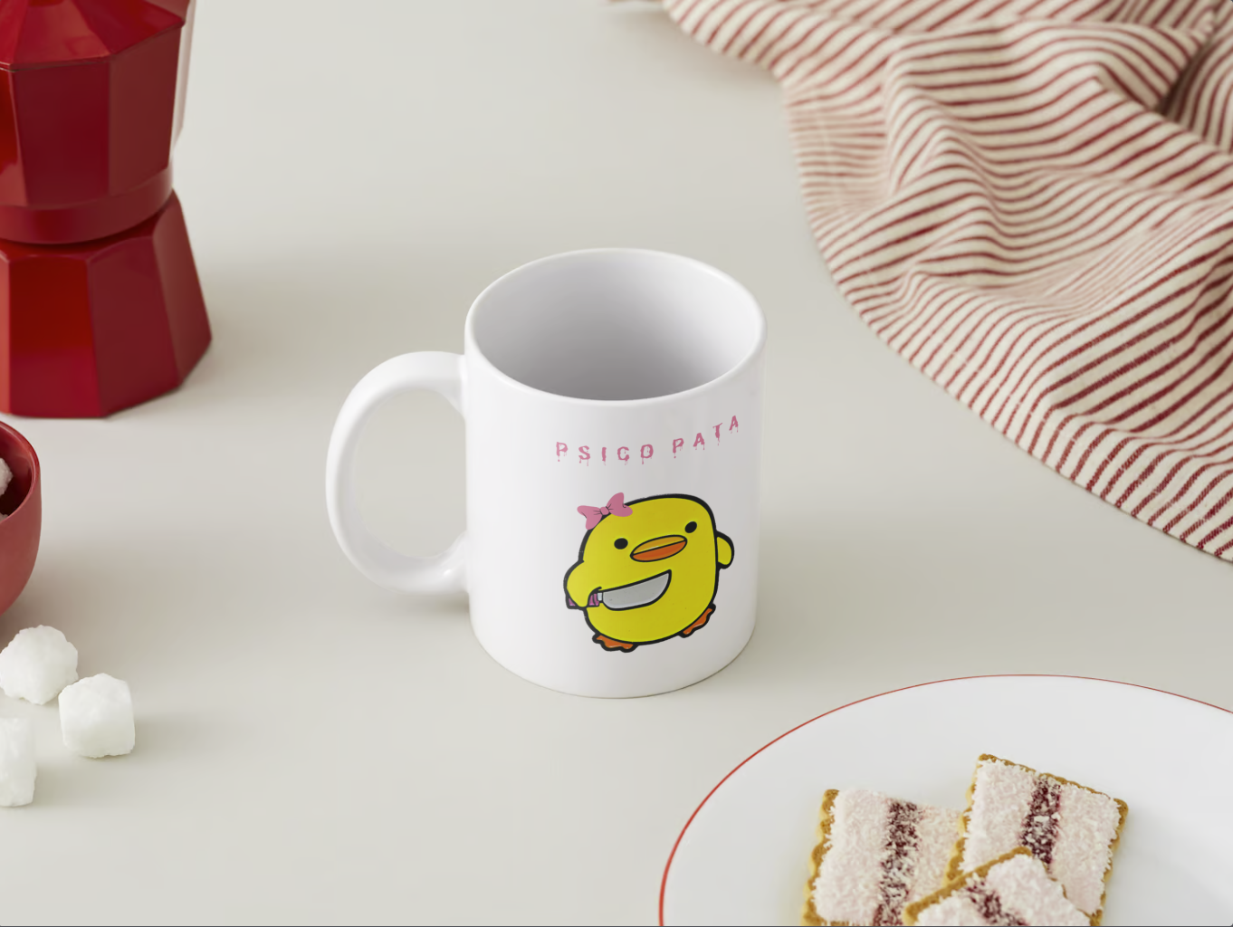 Taza Psicópata Cerámica Humor - Imagen 4
