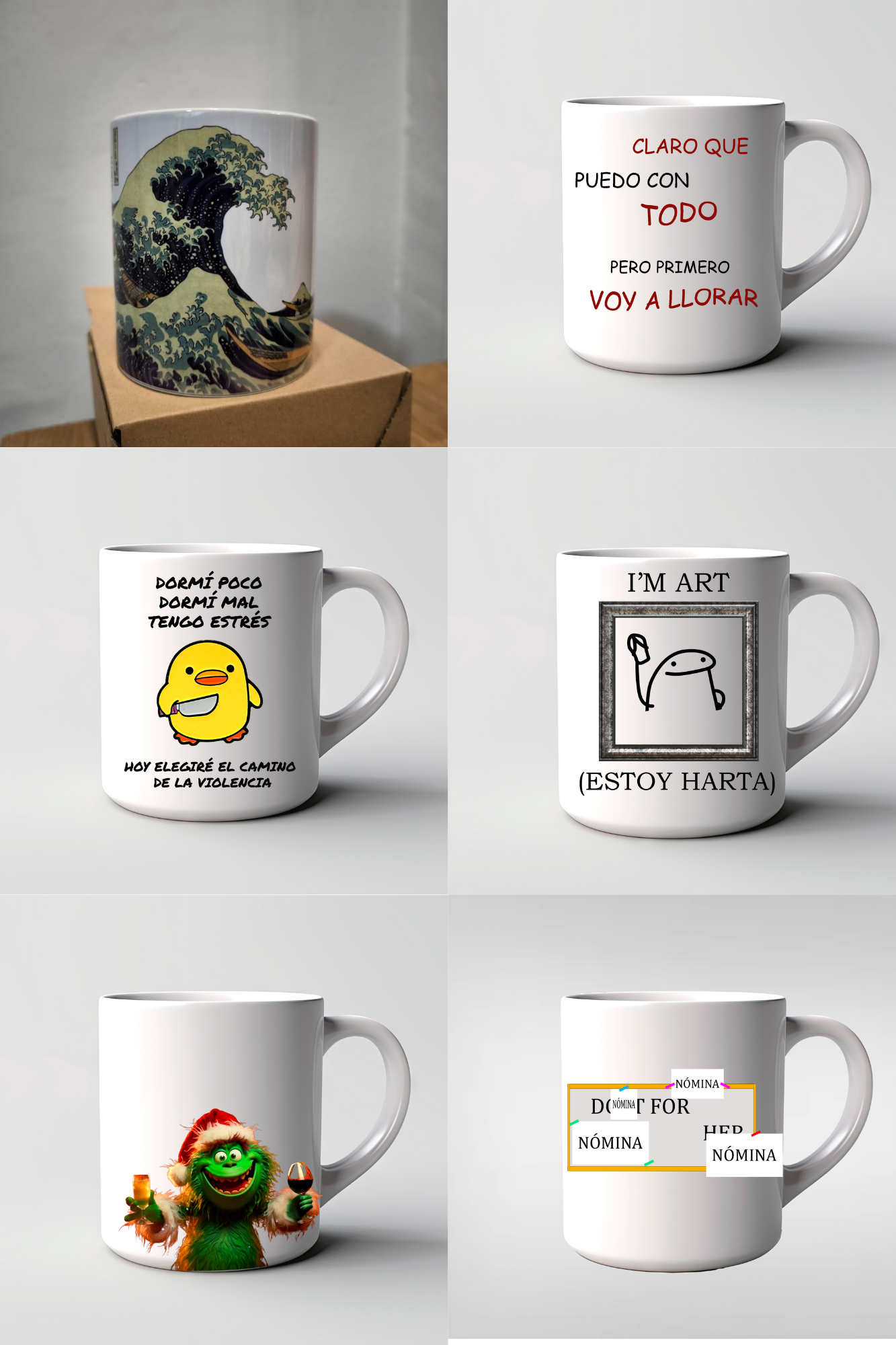 Calendario Adviento 6 Tazas Personalizadas Navidad