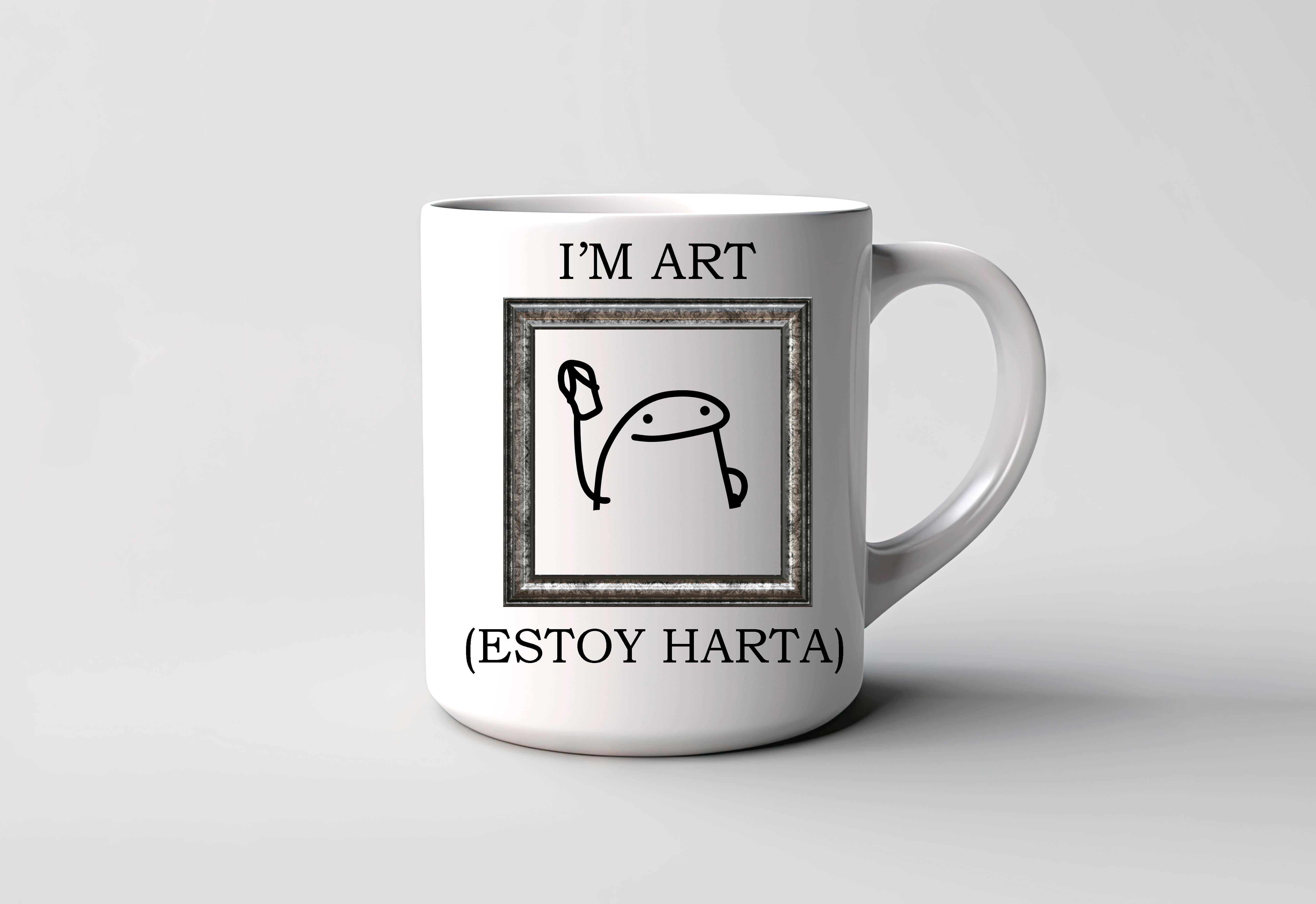 Taza Im Art Estoy Harta Irónica Bilingüe