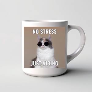 Taza No Stress Just Vibing Original